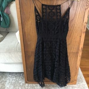 Black Lace Free People Dress